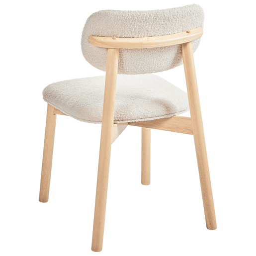 Conjunto de 2 cadeiras de jantar MILLS Bouclé Creme claro