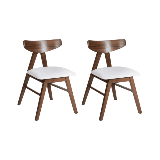 Conjunto de 2 cadeiras de jantar LACOTA Madeira Castanho escuroCinzento