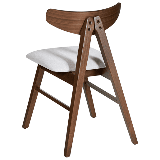Conjunto de 2 cadeiras de jantar LACOTA Madeira Castanho escuroCinzento