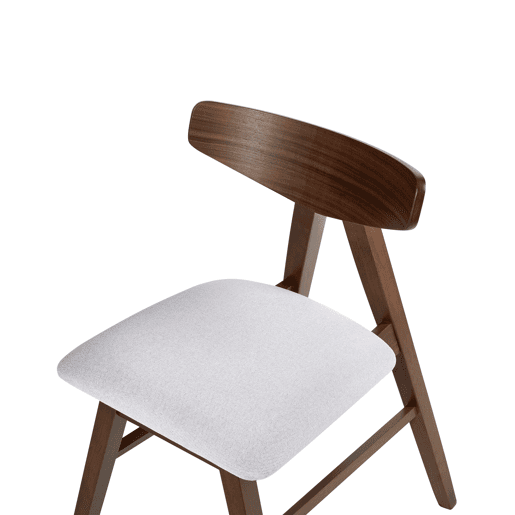 Conjunto de 2 cadeiras de jantar LACOTA Madeira Castanho escuroCinzento
