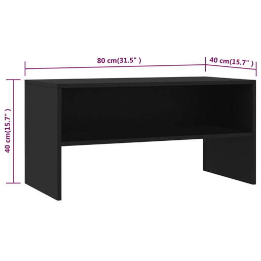 Móvel de TV - Modulo de TV - Armário de TV 80x40x40 cm derivados de madeira preto