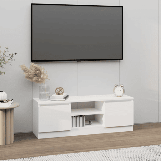 Móvel de TV - Modulo de TV - Armário de TV com porta 102x30x36 cm branco