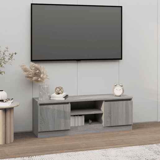 Móvel de TV - Modulo de TV - Armário de TV com porta 102x30x36 cm cinzento sonoma