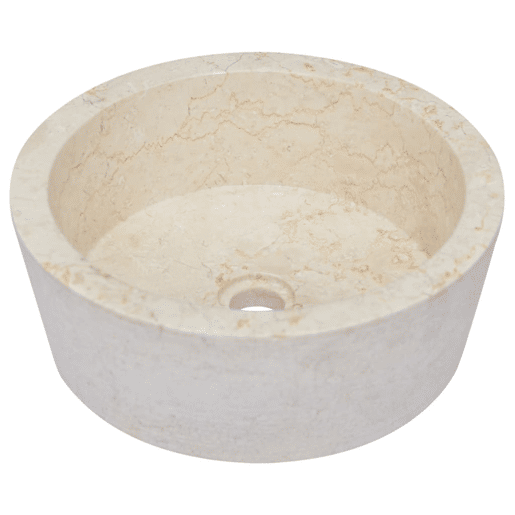 Lavatório - Lavabo - Pia de banheiro Ø40x15 mármore cor creme