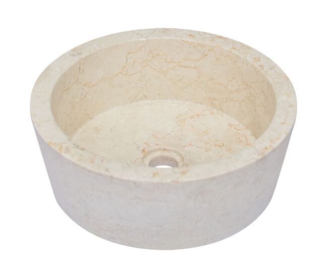 Lavabo - lavamanos crema mármol ø40x15 cm