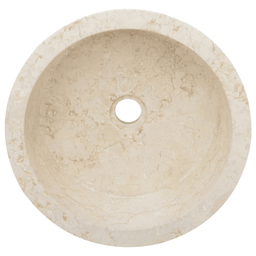 Lavatório - Lavabo - Pia de banheiro Ø40x15 mármore cor creme