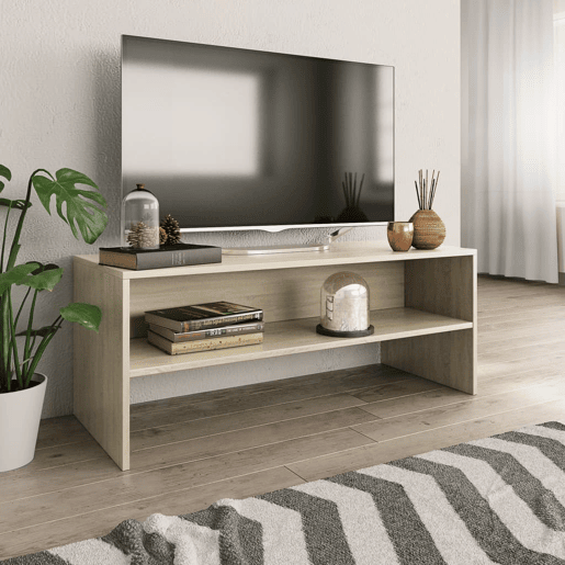 Móvel de TV - Modulo de TV - Armário de TV 100x40x40 cm contraplacado carvalho sonoma