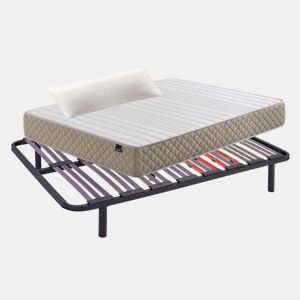 Pacote Poupança Descanso Completo Dourado 150x190 cm (colchão + estrado de ripas + pernas + travesseiro)