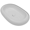 Lavatório - Lavabo - Pia de banheiro cerâmica 63 x 42 cm, forma oval  Branca