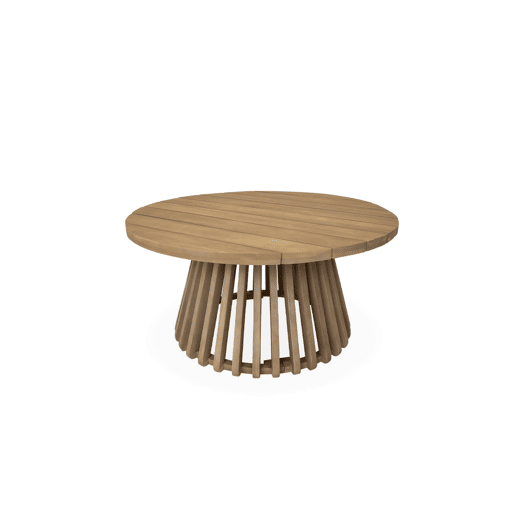 Mesa de centro de jardim em madeira de acácia, 80cm, Oviedo 80cm, Natural, 80x80x40 cm