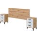 Cabezal con Mesitas Estilo Nórdico Cabezal con Mesitas Estilo Nórdico Blanco/ Madera