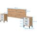 Cabezal con Mesitas Estilo Nórdico Cabezal con Mesitas Estilo Nórdico Blanco/ Madera