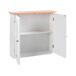 Beliani Mueble de baño con espejo ALAMOS Beliani Mueble de baño con espejo ALAMOS Blanco