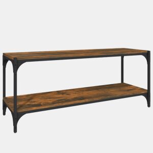 Móvel TV - Modulo de TV - Armário de TV 100x33x41 cm derivados madeiraaço cor carvalho fumado