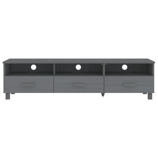 Móvel de TV - Modulo de TV - Armário de TV HAMAR 158x40x40 cm pinho maciço cinza-escuro