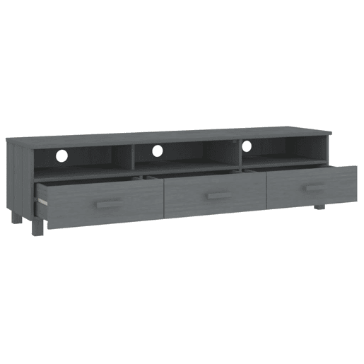 Móvel de TV - Modulo de TV - Armário de TV HAMAR 158x40x40 cm pinho maciço cinza-escuro