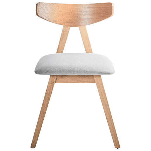 Conjunto de 2 cadeiras de jantar LACOTA Madeira Castanho claroCinzento