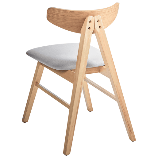 Conjunto de 2 cadeiras de jantar LACOTA Madeira Castanho claroCinzento