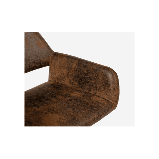 Cadeira de escritório vintage em tecido de camurça, giratória, altura ajustável e 7 rodízios ROSS SUEDE CASTANHO PRETO