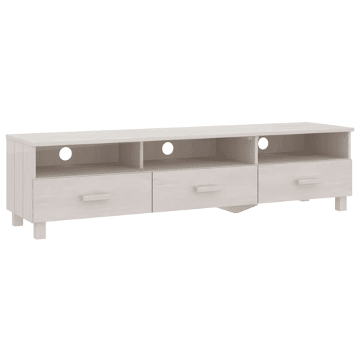 Móvel de TV - Modulo de TV - Armário de TV HAMAR 158x40x40 cm pinho maciço branco