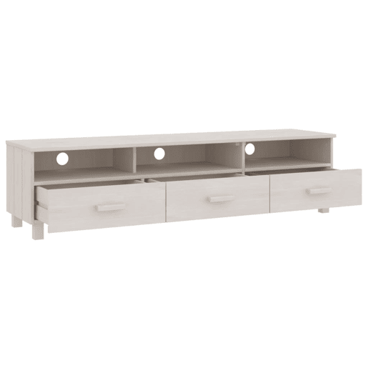 Móvel de TV - Modulo de TV - Armário de TV HAMAR 158x40x40 cm pinho maciço branco