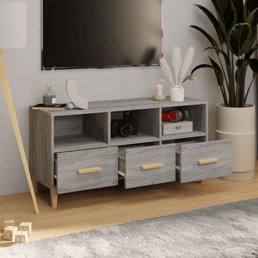 Móvel de TV - Modulo de TV - Armário de TV 102x36x50 cm derivados de madeira cinzento sonoma