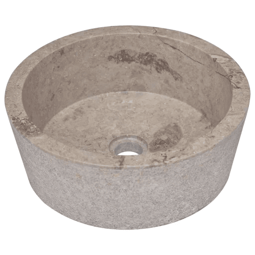 Lavatório - Lavabo - Pia de banheiro Ø40x15 mármore cinzento