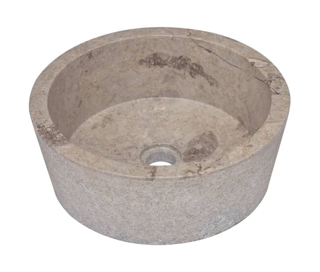 Lavabo - lavamanos gris mármol ø40x15 cm