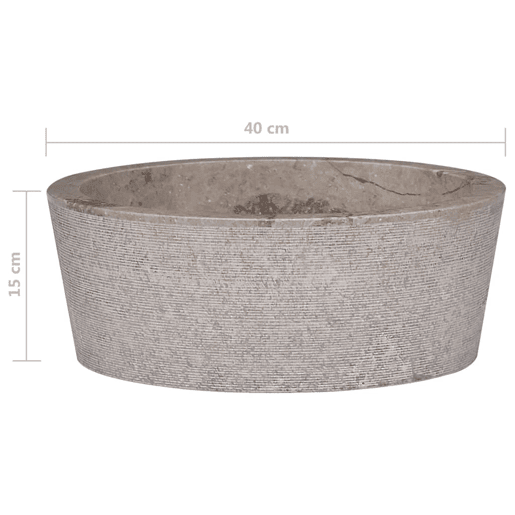 Lavatório - Lavabo - Pia de banheiro Ø40x15 mármore cinzento