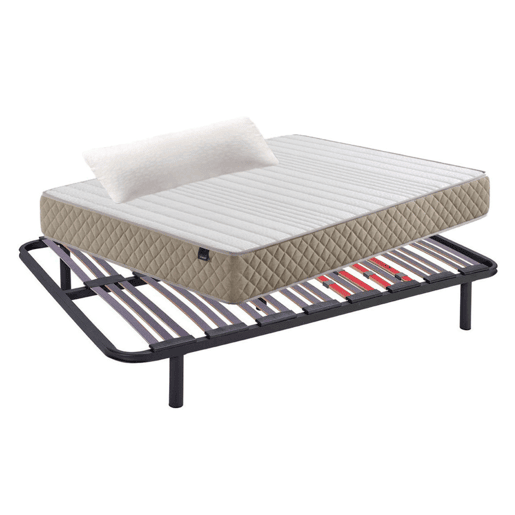 Pacote Poupança Descanso Completo Dourado 135x190 cm (colchão + estrado multi-ripas + Pernas + Almofada) Pacote Poupança Descanso Completo Dourado 135x190 cm (colchão + estrado multi-ripas + Pernas + Almofada)
