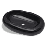Lavatório - Lavabo - Pia de banheiro de cerâmica oval preto