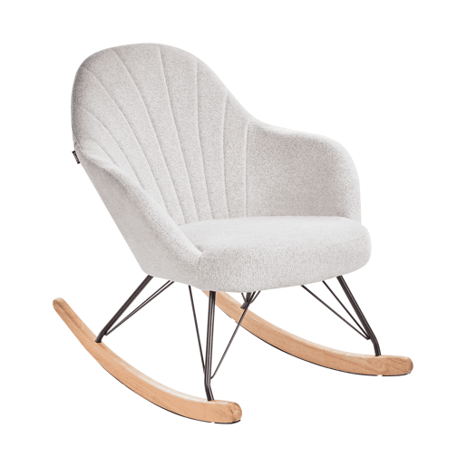 Poltrona de Baloiço SKALE Tecido Branco creme