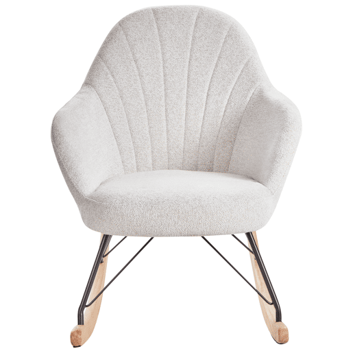 Poltrona de Baloiço SKALE Tecido Branco creme