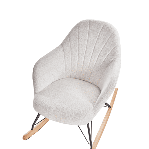 Poltrona de Baloiço SKALE Tecido Branco creme