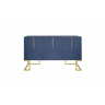Cómoda alta com 3 portas em azul marinho padrão U H81L138T40