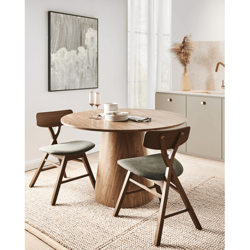 Conjunto de 2 cadeiras de jantar LELAND Madeira Castanho escuro