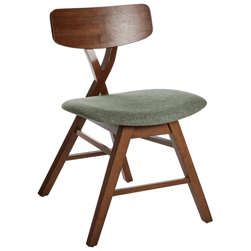 Conjunto de 2 cadeiras de jantar LELAND Madeira Castanho escuro