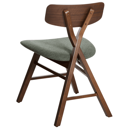 Conjunto de 2 cadeiras de jantar LELAND Madeira Castanho escuro