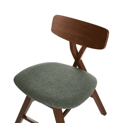 Conjunto de 2 cadeiras de jantar LELAND Madeira Castanho escuro
