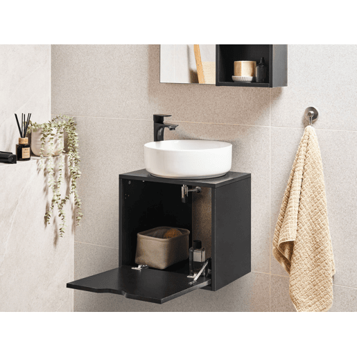Móvel de casa de banho suspenso SUZANO 45 cm Preto