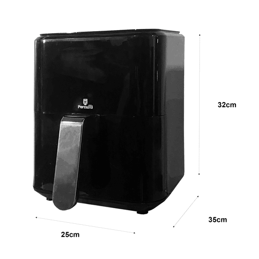 Fritadeira sem Óleo Percutti 4L 1200W | Display Digital | Temperatura Regulável 80º-200º | Cozinha Saudável