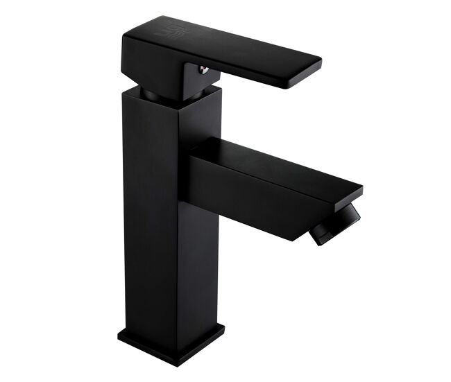 Grifo de lavabo amazonas en color negro cromado