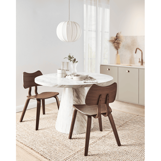 Conjunto de 2 cadeiras de jantar DIANA Madeira Castanho escuro