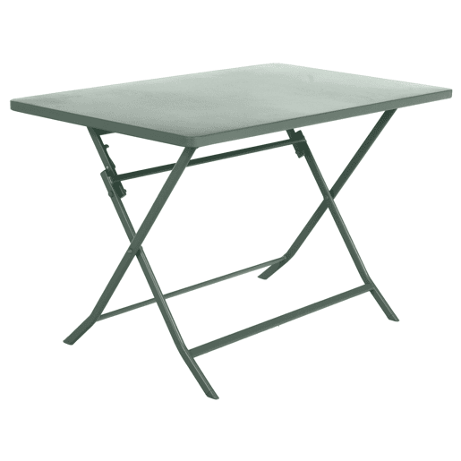 Greensboro pacote de móveis de exterior dobrável mesa retangular + 4 cadeiras de terraço de jardim estilo contemporâneo cor verde oliva