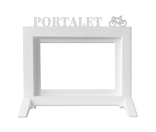 Well home - marco de fotos de mesa o pared / modelo ''portalet'' / tamaño del marco 24x22,5x1,5cm para fotos de 15x20 / color blanco