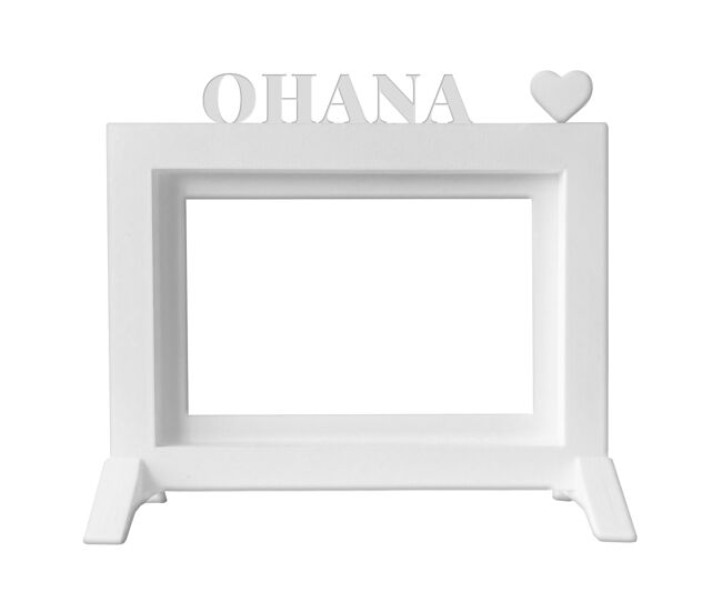 Well home - marco de fotos de mesa o pared / modelo ''ohana'' / tamaño del marco 20,5x13,5x1,5 para fotos de 10x15 / color blanco