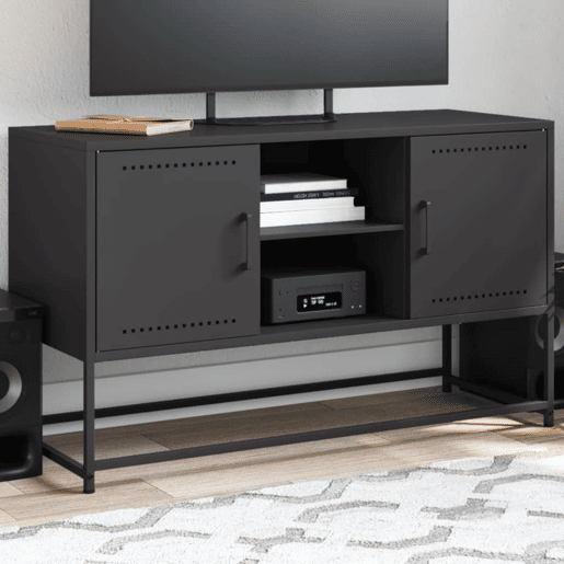 Móvel de TV - Modulo de TV - Armário de TV 100,5x39x60,5 cm aço preto