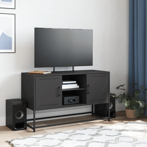 Móvel de TV - Modulo de TV - Armário de TV 100,5x39x60,5 cm aço preto