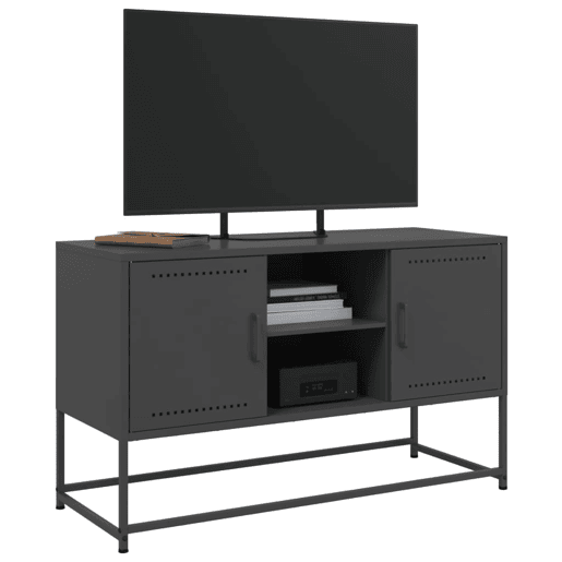 Móvel de TV - Modulo de TV - Armário de TV 100,5x39x60,5 cm aço preto