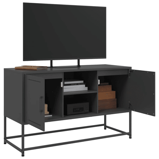 Móvel de TV - Modulo de TV - Armário de TV 100,5x39x60,5 cm aço preto